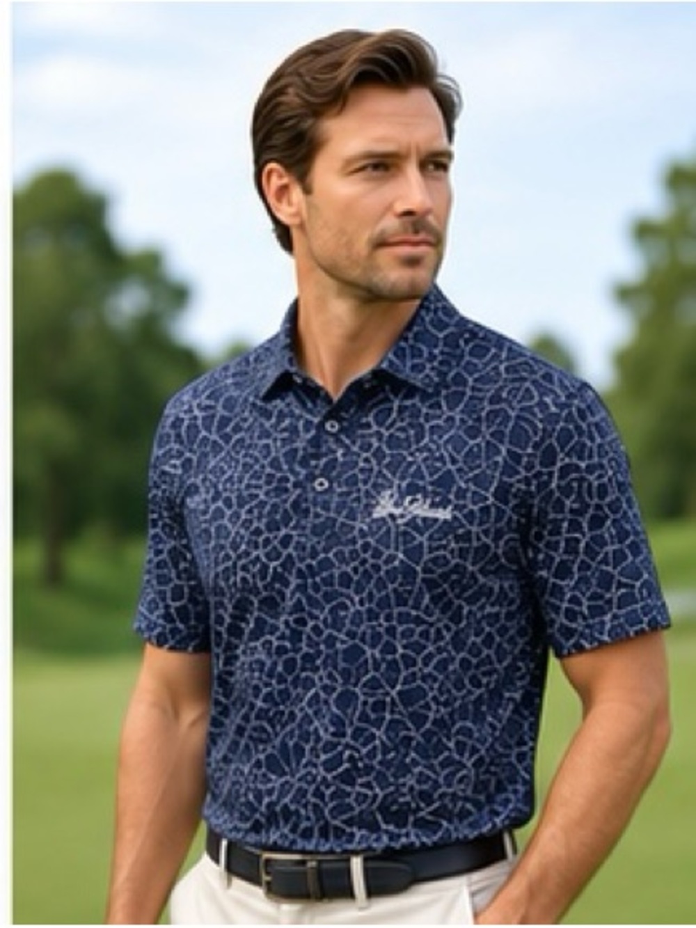 Sea Island by Levelwear Men’s performance Polo Shirt Small Navy Blue